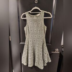 Altar'd State Lace Midi Dress in Soft Green